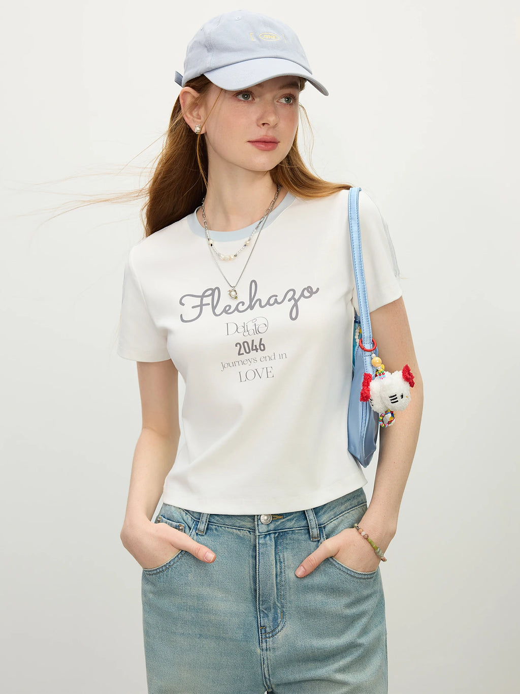 FSLE Sporty Cropped Jersey Tee - Y2K Racerback Gym to Street Top