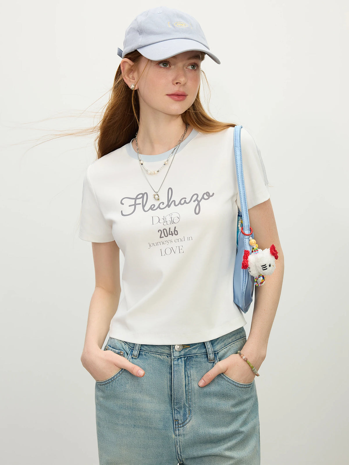 FSLE Sporty Cropped Jersey Tee - Y2K Racerback Gym to Street Top