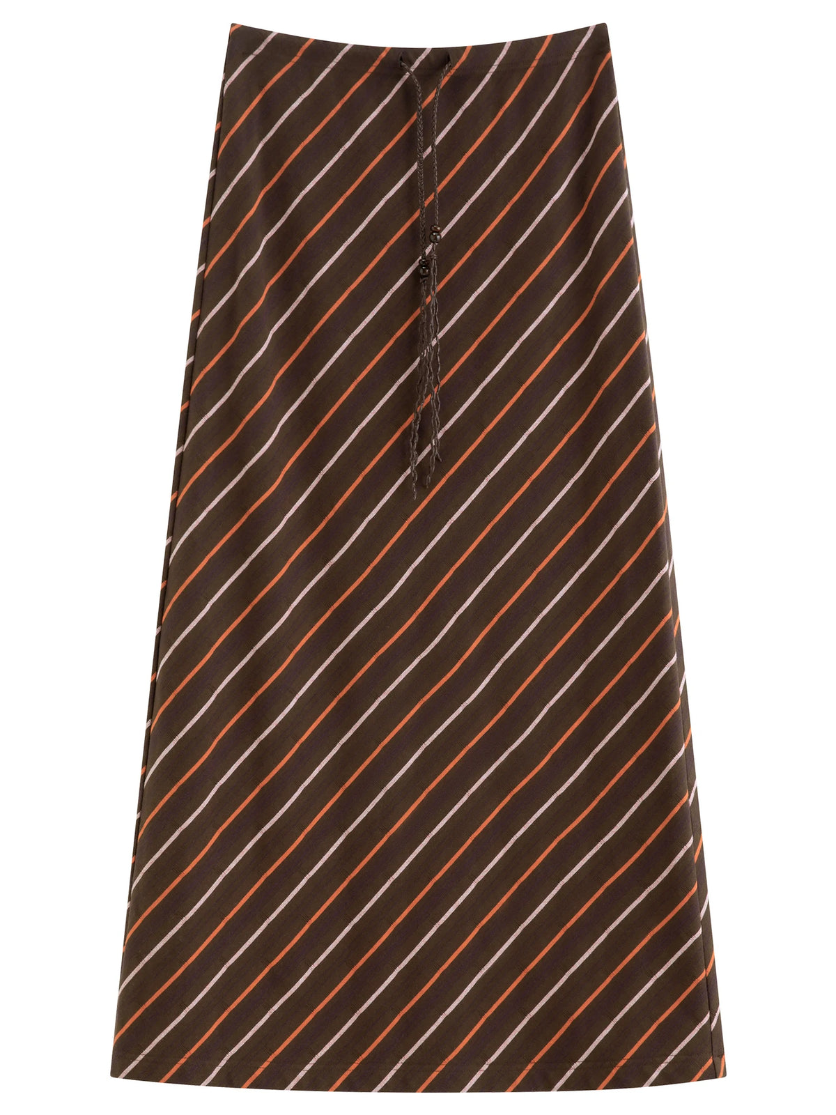 Vintage Striped Maxi Skirt - Women's Summer Resort H-Line Long Skirt