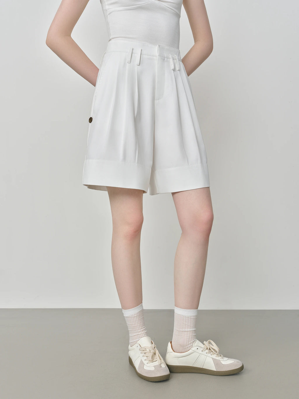 Women's Color Blocked Casual Shorts | FSLE Commute Style Summer 2025